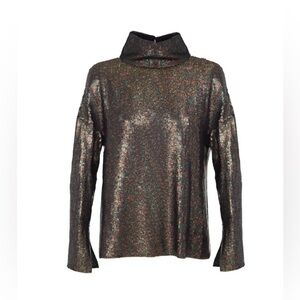 Tibi Iridescent Sequin Top, Size M